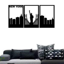 Quadro Decorativo New York 3mm Vazado - Mdf