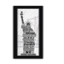 Quadro Decorativo New York Estatua Liberdade Frases Eua 60Cm