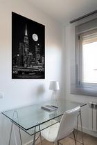 Quadro Decorativo New York Luzes Luar - 70X50Cm