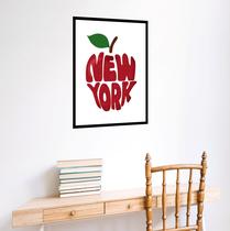 Quadro Decorativo New York Maçã - 70x50cm