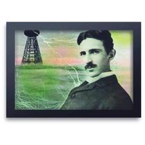 Quadro Decorativo Nikolas Tesla 01 Mdf 30X45Cm