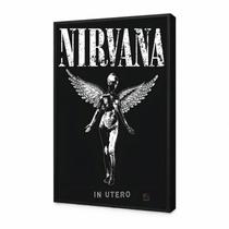 Quadro decorativo Nirvana com moldura poster com moldura 60X40 Quadro decorativo Nirvana com moldura poster com moldura 60X40