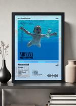 Quadro Decorativo Nirvana Nevermind (Light) Com Vidro Tamanho:21cm x 30cm (A4)