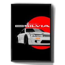 Quadro Decorativo Nissan Silvia Desenho Carro Arte