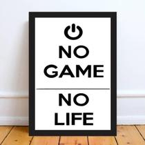 Quadro Decorativo No Game No Life 33X24Cm Moldura Branca