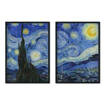 Quadro Decorativo Noite Estrelada Obra Vincent Van Gogh Sala Quarto Escritório