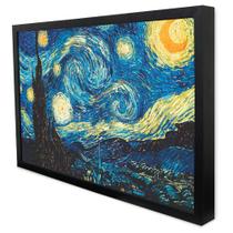 Quadro Decorativo Noite Estrelada - Van Gogh em Moldura Caixa