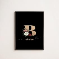 Quadro Decorativo Nome Bia 45x34cm