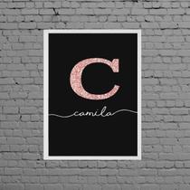 Quadro Decorativo Nome Camila 24x18cm - com vidro Quadro Decorativo Nome Camila 24x18cm - com vidro