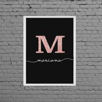 Quadro Decorativo Nome Mariana 45x34cm - com vidro