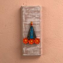 Quadro Decorativo Nossa Senhora Aparecida Flor Laranja Quadro Decorativo Nossa Senhora Aparecida Flor Laranja