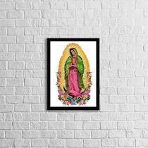 Quadro Decorativo Nossa Senhora de Guadalupe 24x18cm - com vidro