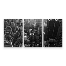 Quadro Decorativo Nova York Preto e Branco Prédios