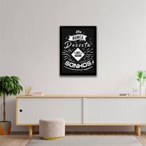 Quadro Decorativo Nunca Desista Dos Seus Sonhos 34x23cm