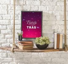 Quadro Decorativo Nunca Olhe Pra Trás 34x23cm
