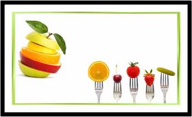 Quadro Decorativo Nutricionista Fitness Frutas Consultórios Sala Quarto Com Moldura RC002