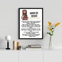 Quadro Decorativo O Amor De Jesus 24x18cm