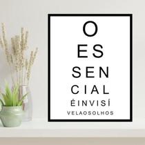 Quadro Decorativo O Essencial É Invisível Moldura Preta