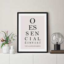 Quadro Decorativo O Essencial Moldura Preta