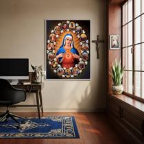 Quadro Decorativo O Imaculado Coração De Maria - 70X50Cm