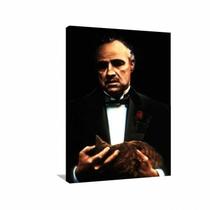 Quadro decorativo O Poderoso Chefão e Gatinho - Tela em Tecido