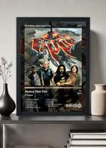 Quadro Decorativo O Rappa Nunca Tem Fim (Dark) Com Vidro Tamanho:21cm x 30cm (A4)