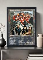 Quadro Decorativo O Rappa Nunca Tem Fim (Duotone) Com Vidro Tamanho:21cm x 30cm (A4)