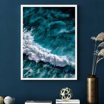 Quadro Decorativo Ocean Moldura Branca Quadro Decorativo Ocean Moldura Branca