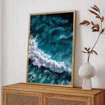 Quadro Decorativo Ocean Moldura Mel Quadro Decorativo Ocean Moldura Mel