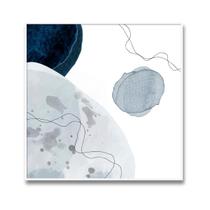 Quadro Decorativo Oceano Abstrato com Vidro 102x102cm