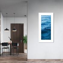 Quadro Decorativo Oceano Moldura Caixa, Branca