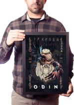 Quadro Decorativo Odin Mitologia Deus Nórdico Arte Asgard Quadro Decorativo Odin Mitologia Deus Nórdico Arte Asgard