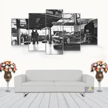 Quadro Decorativo Oficina Mecânica 115x60 5 Peças N05