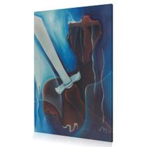 Quadro Decorativo Ogum Orixá Guerreiro Proteção Canvas 60x40 Quadro Decorativo Ogum Orixá Guerreiro Proteção Canvas 60x40