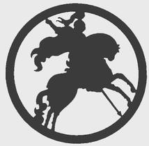 Quadro Decorativo Ogum Silhueta Redondo MDF 3mm