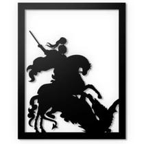 Quadro Decorativo Ogum Silhueta Retangular MDF 3mm