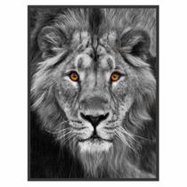 Quadro Decorativo Olhos Leão Preto e Branco para Sala Quarto Quadro Decorativo Olhos Leão Preto e Branco para Sala Quarto