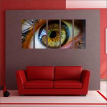 Quadro Decorativo Olhos Visão Medicina Biologia Mosaico 5 Peças GG2