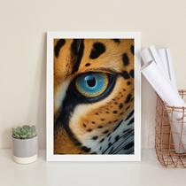 Quadro Decorativo Onça- Olhos 33x24cm - com vidro