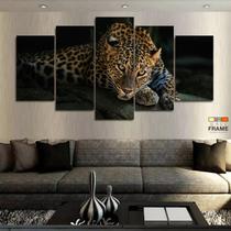 Quadro Decorativo Onça Pintada 130x63 em tecido