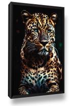 Quadro Decorativo Onça Pintada Natureza Moldura Quadro Decorativo Onça Pintada Natureza Moldura