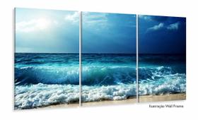 Quadro Decorativo Ondas Mar 120x60 Sala Quarto