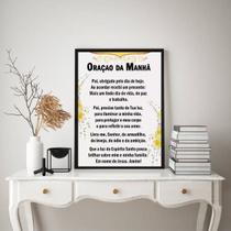 Quadro Decorativo Oração Da Manhã 33x24cm