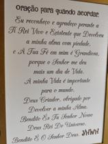 Quadro Decorativo Oração para quando Acordar mod.II