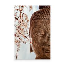 Quadro Decorativo Oriental O Buda E As Flores Moderno Para Sala Quarto Canvas Grande - Bimper