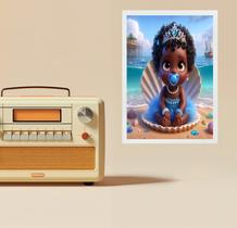 Quadro Decorativo Orixá Baby - Iemanjá 24X18Cm - Com Vidro