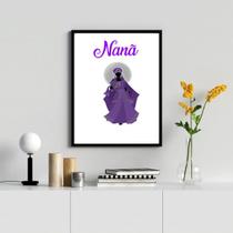 Quadro Decorativo Orixá Nanã Buruquê 33x24cm