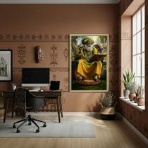 Quadro Decorativo Orixá Orunmila Orula Orunla-Ifá - 70x50cm Cor:Moldura Preta Quadro Decorativo Orixá Orunmila Orula Orunla-Ifá - 70x50cm Cor:Moldura Preta