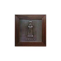 Quadro Decorativo Orixás Omolu (Obaluaê) Moldura Escura