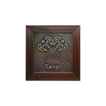 Quadro Decorativo Orixás Xango Moldura Escura